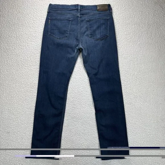 Paige Jeans Men’s 34x32 Dark Blue Slim Straight Classic Fit Soft Stretch Denim - Picture 3 of 14